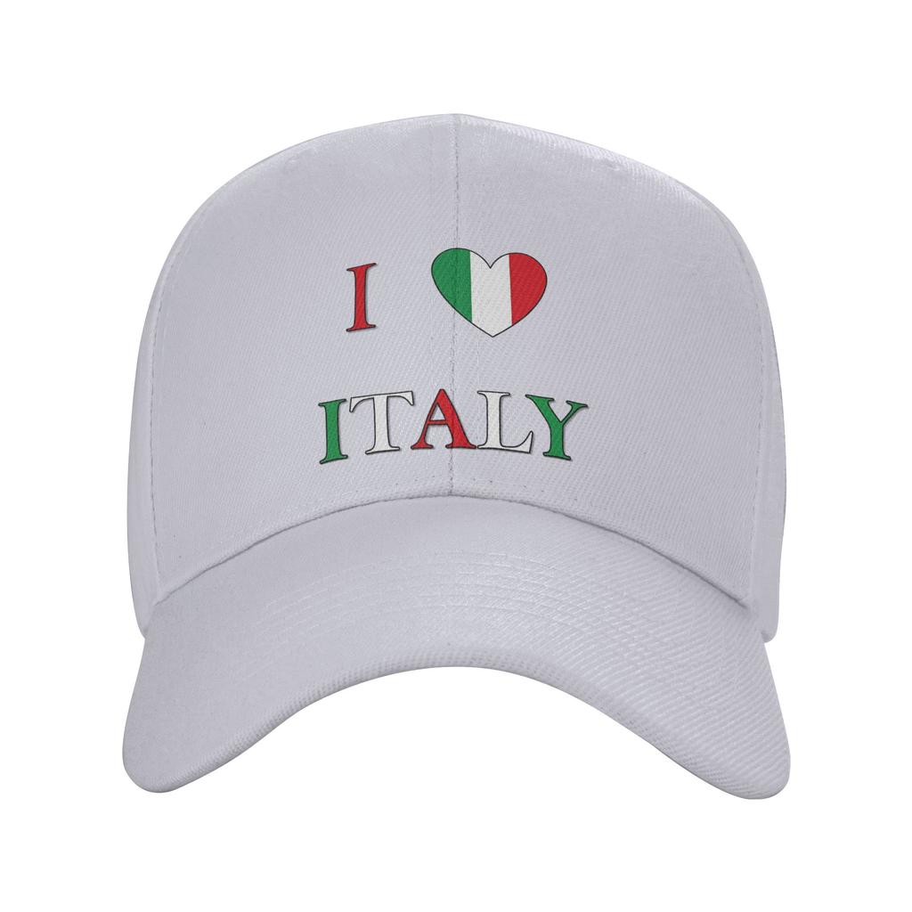 I Love Italy Casual Baseball Cap Outdoor Sports Trucker Hat Summer Sunscreen Women Unisex Streetwear Snapback Cap