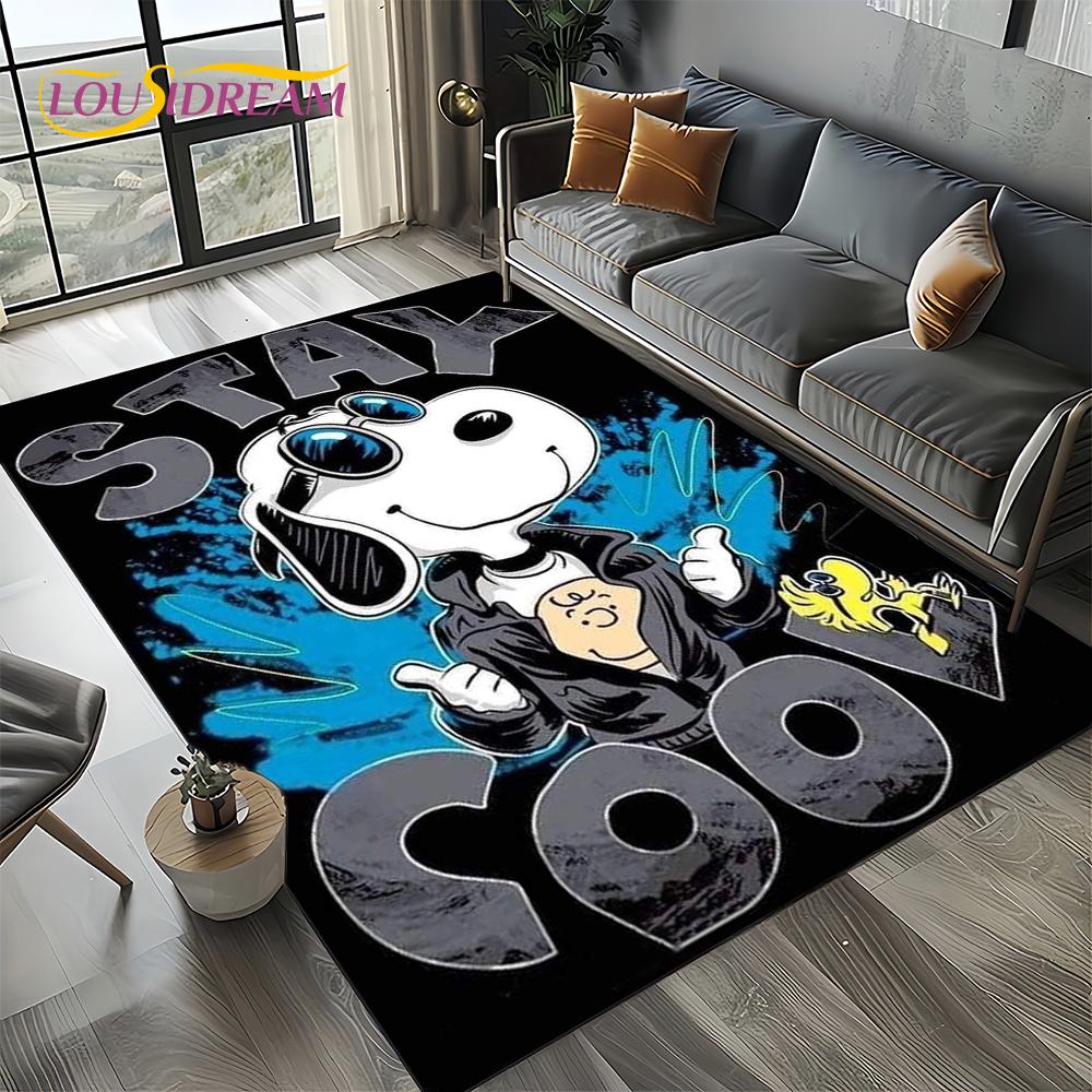 27 Style Cute Snoopy Dog Cartoon Carpet Rug for Bedroom Living Room Home Sofa Decoration,kids Game Large Decor Floor Mat Gift 3D