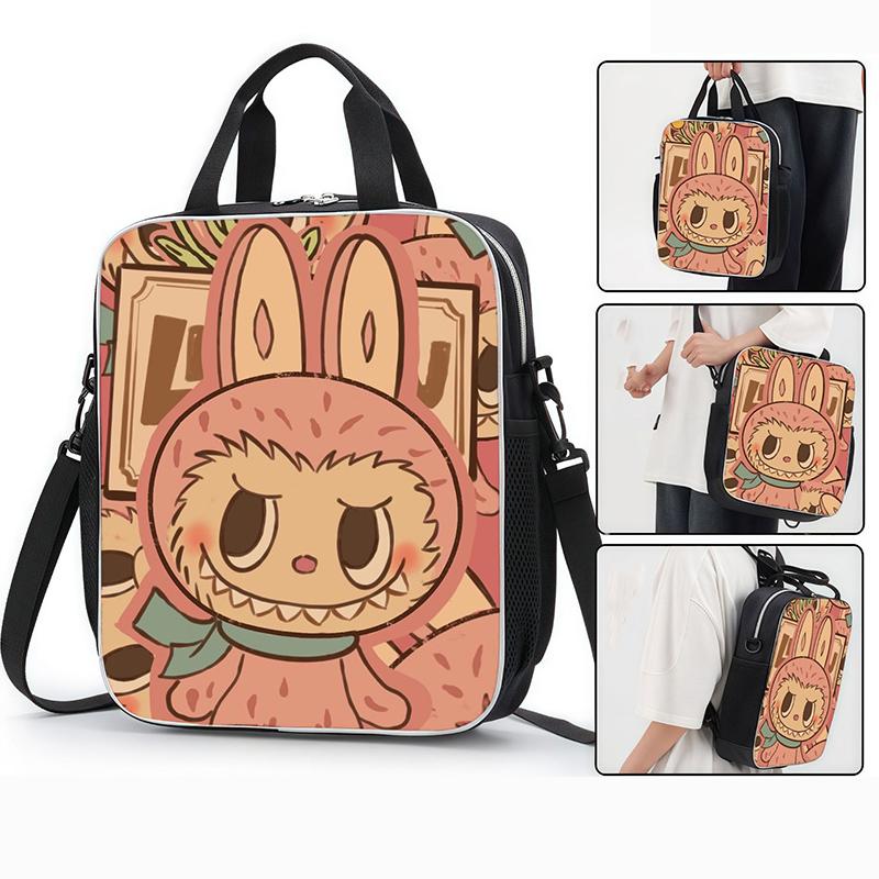 15 stylů LABUBU Školní taška Crossbody taška Batoh Nákupní taška Kreslená Roztomilá Velkokapacitní Studentská Doučovací taška Taška pro základní školu