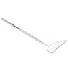 Eyelash Extension Mirror Detachable Handle Moon Shaped Stainless Steel Eyelash Makeup Mirror Silver