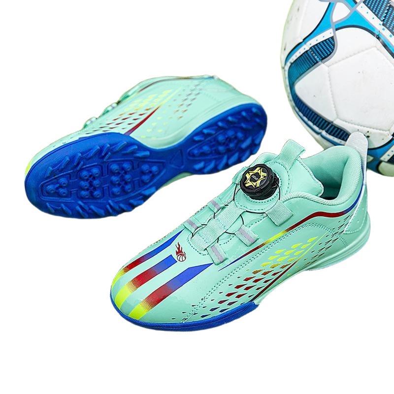Rotary Buckle Low-Top Kids' Football Shoes for Indoor & Outdoor - Boys & Girls TF Studs