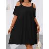 Independent station summer explosion temperament elegant and comfortable solid color dress