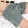 Men's Cotton Boxer Briefs High Waist Casual Plaid Pajama Shorts Plus Size Big Underwear Home Sleep Bottoms M L XL 2XL 3XL