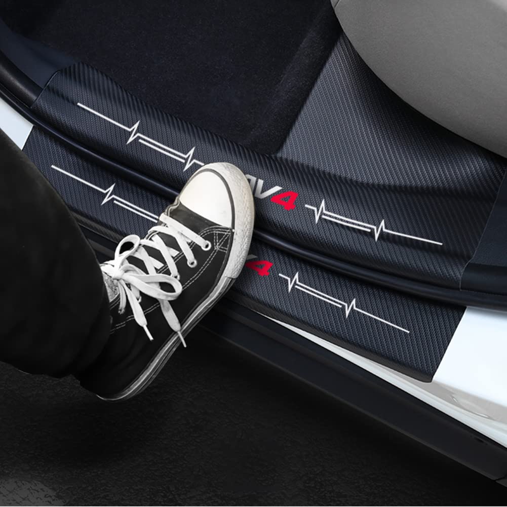 Kayafar Side Step Scuff Protector Door Guard Stickers for Toyota RAV4 and Exterior Custom Parts for the 5th Generation Side Step Kicking Scratch