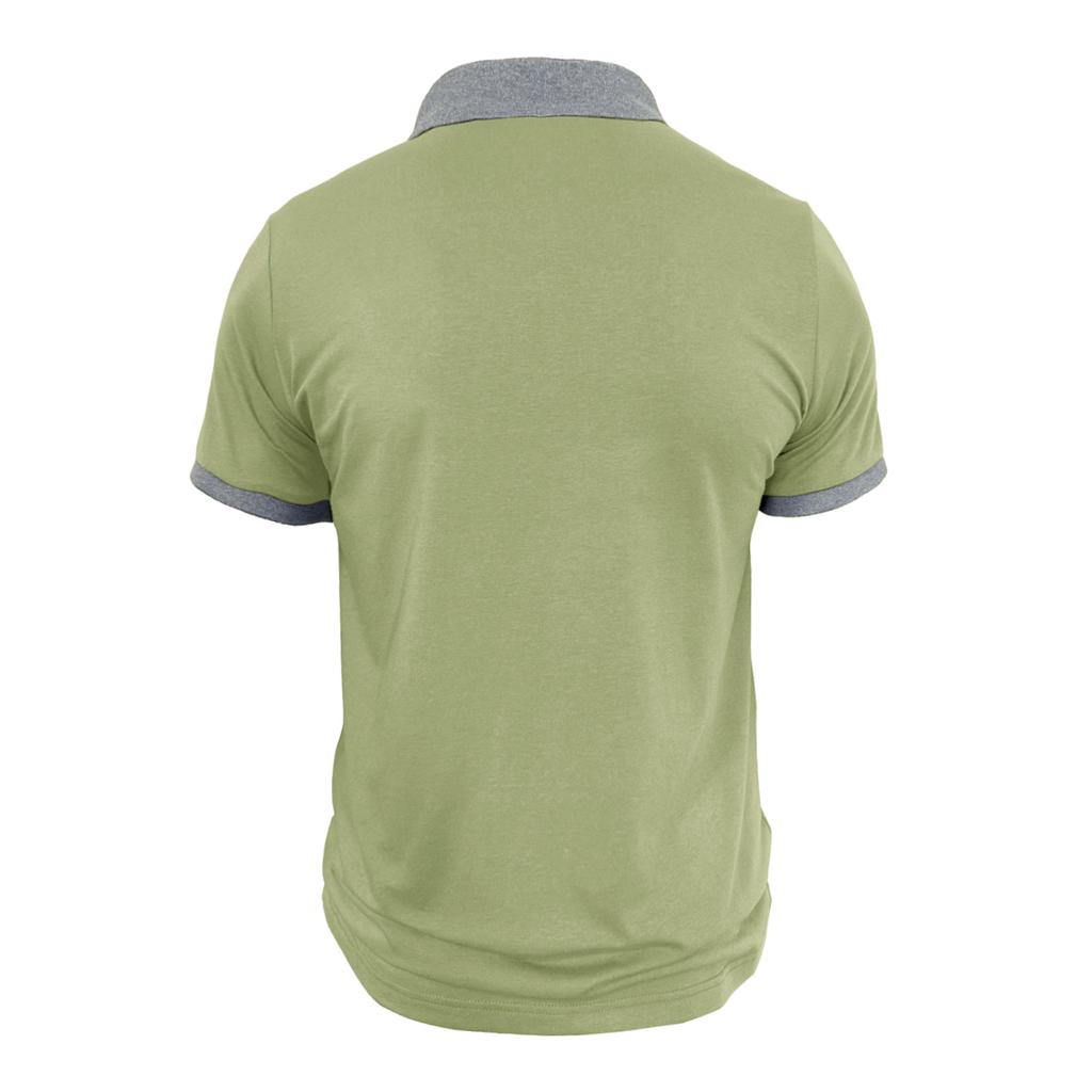 Men's Short Sleeve Polo Shirt Color Block Collar Button Up T-Shirt Daily Streetwear Business Casual Polos