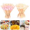36 Pcs Disposable Bamboo Skewers Food Picks Buffet Cupcake Fruit Fork Party Cake Dessert Salad Vegetable Sticks Toothpick Tools
