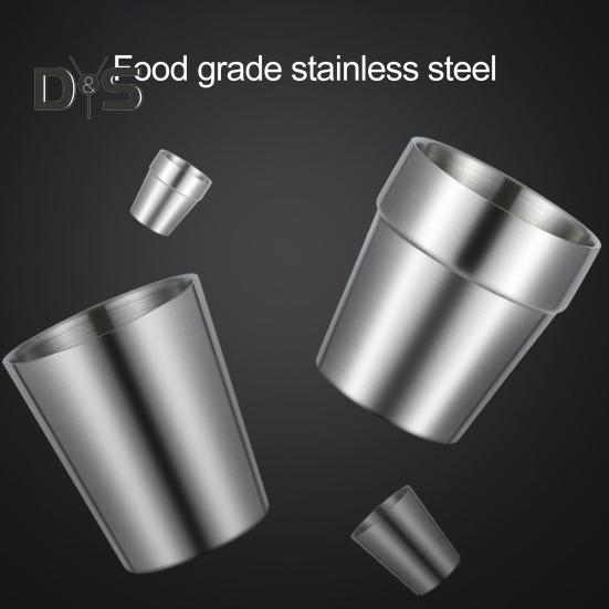 201 Stainless Steel Cup Stackable Drinking Mug Double Wall Vacuum Insulated Coffee Cup Reusable Drinkware for Home Camping Outdoor Activities