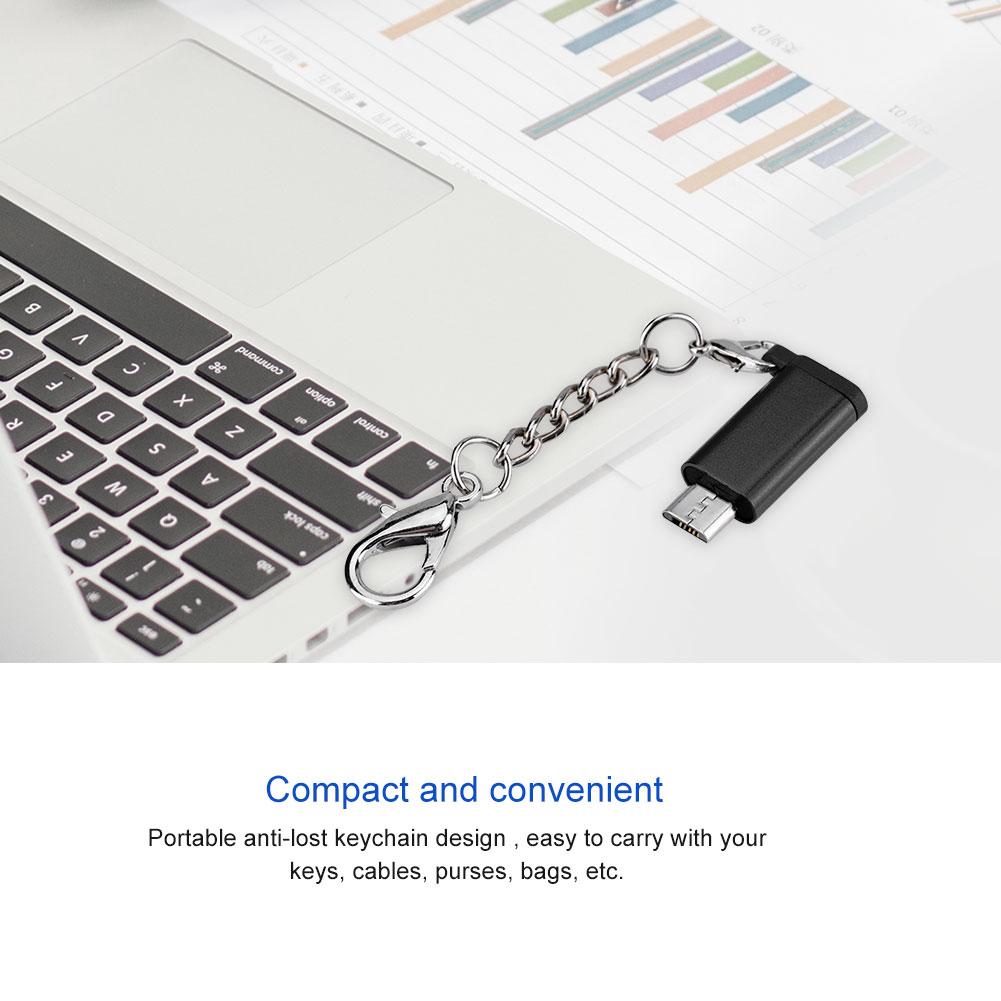 5PCS Type C   Female to   USB Male Data Adapter Converter Connector (Blue)
