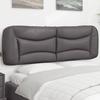 VidaXL Headboard Cushion, Reading Pillow with Zipper, Reading Cushion for Bed Bedroom, Grey 160 374598