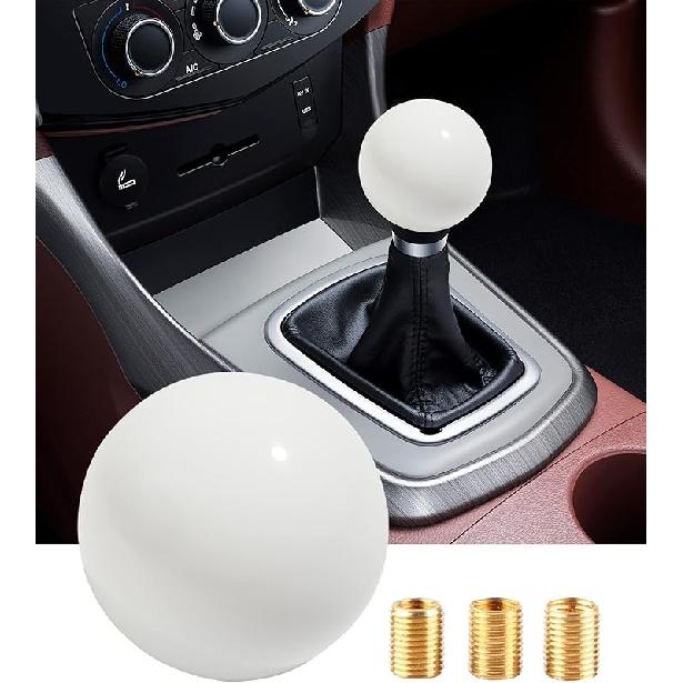 Shift Knob Manual Gear,Round Shift Knob Acrylic Gear,4 5 6 Speed Universal Shifter Knobs With 3 Adapters,Fit For Manual Car M 8 * 1.25, M 10 * 1.25,