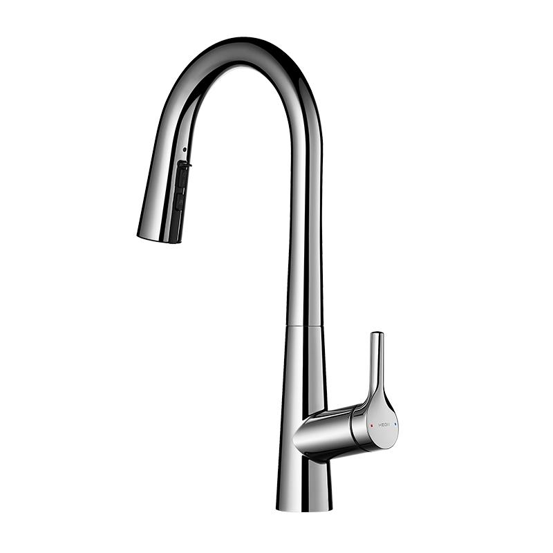 HEGII Pull-Out Swivel Kitchen Faucet with Hot & Cold Water