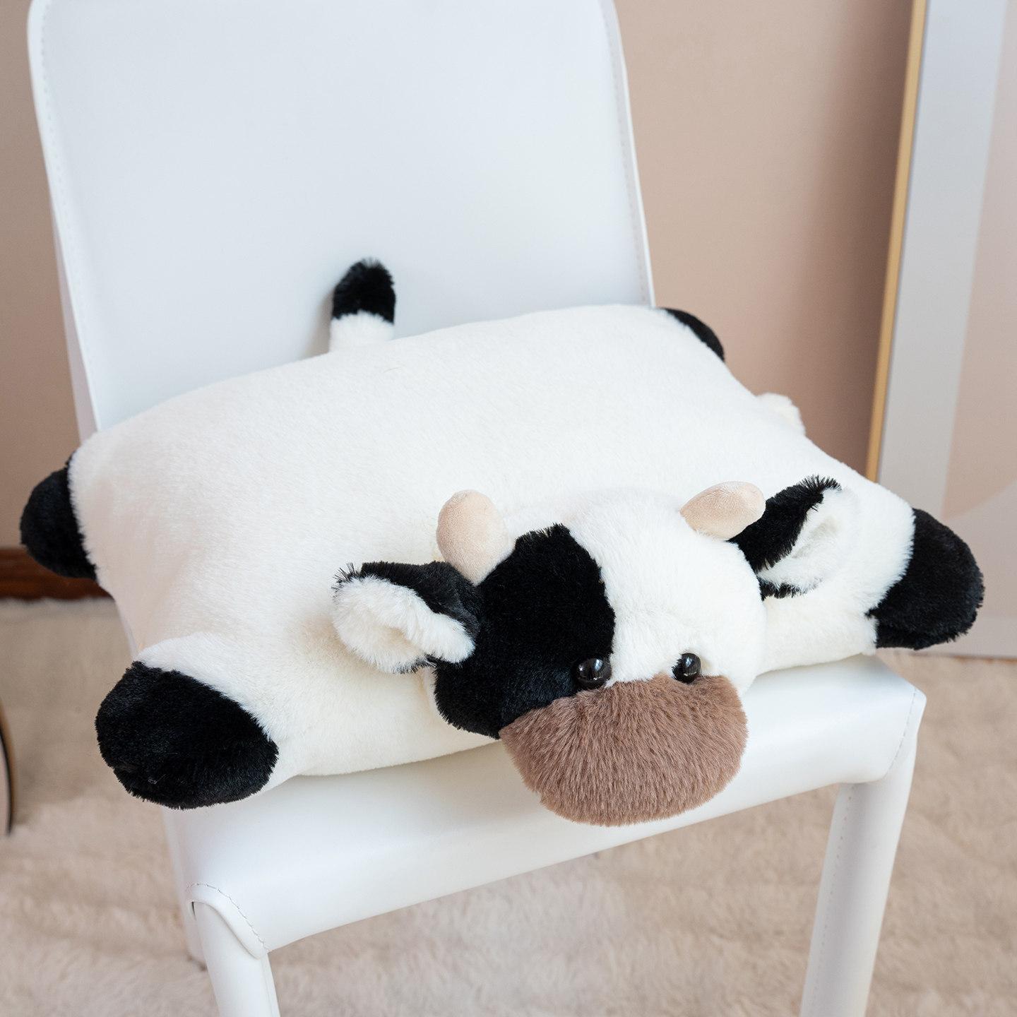 

Cartoon Cute Elephant Fox Throw Pillow Plush Toy Doll Cow Doll Home Pillow Cushion Puppet 48*40cm（0.45kg）