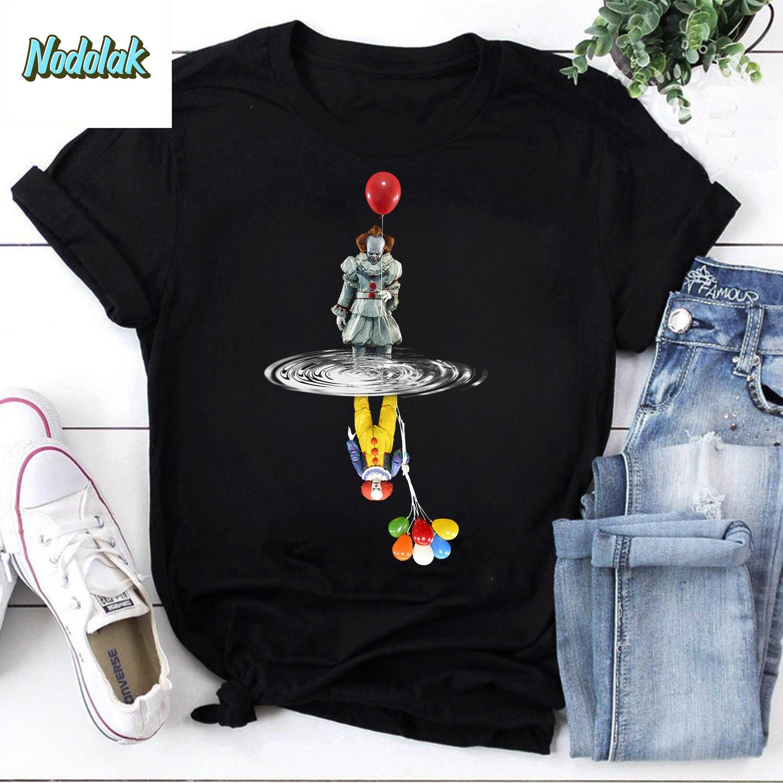 Pennywise Reflection Water Mirror The Clown Halloween Vintage T-Shirt, Pennywise Shirt, Pennywise Reflection Shirt, Scary Halloween Shirt S