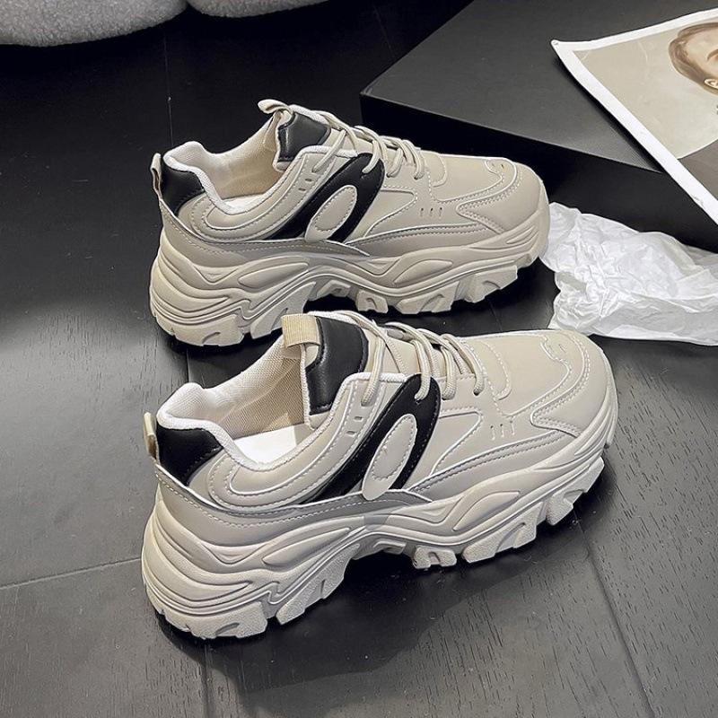 

Muffin platform dad shoes 2025 autumn and winter new retro foot small height increase sports shoes versatile casual shoes women 35