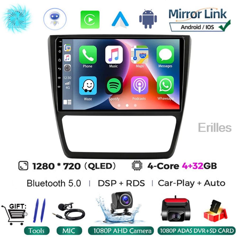 Carplay 10.1inch 2 Din Android 14 Car Radio GPS for SKODA Yeti 5L 2009 - 2014 Navigation Multimedia Player 2din AutoRadio Stereo