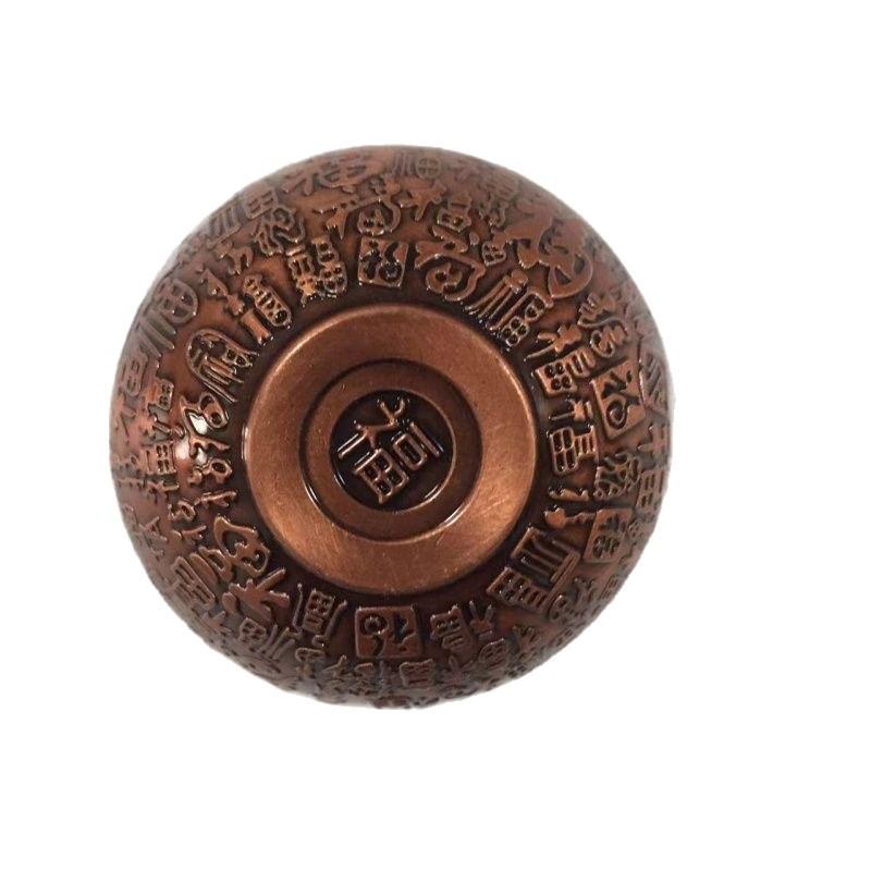 

Elegant Push-Type Brass Tea Bowl - Unisex Metal Design, Perfect Gift Choice
