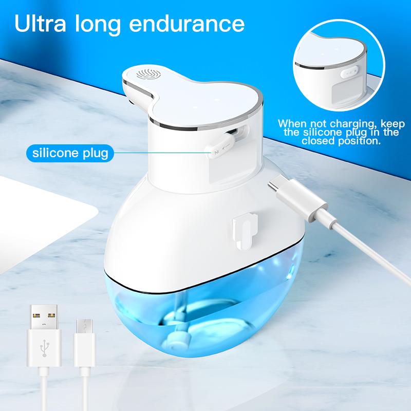 Automatic Touchless Foaming Soap Dispenser Wall-mounted USB/Battery Powered Liquid Soap Dispenser for Hotel Bathroom Kitchen