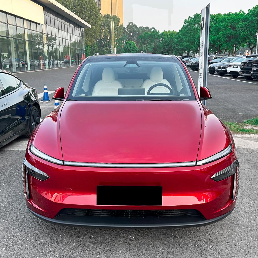 For New Tesla Y 2024+ Front Bumper Spoiler Fog Lamp Hoods Modification Trim Cover Air Knife Splitter Body Kit Tuning