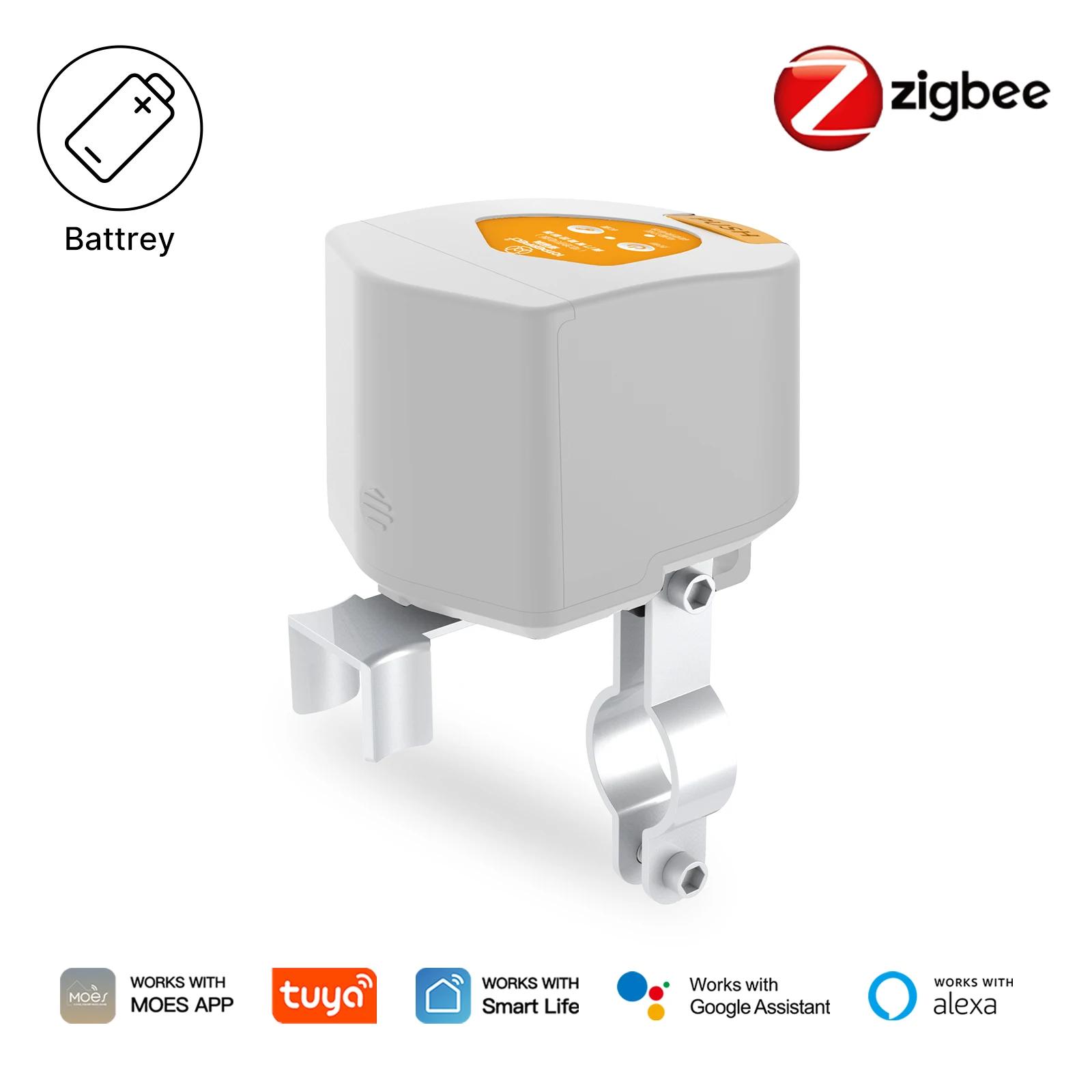 MOES Tuya ZigBee Smart Battery Water Gas Valve Controller Automatic Low Power Consumption Voice Control with Alexa Google Home Zigbee Valve