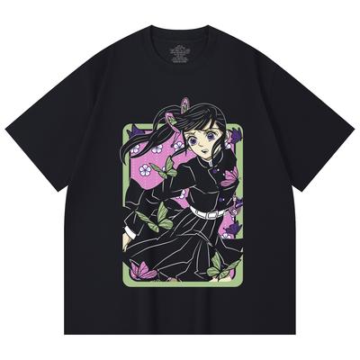 230 Gsm 100% Cotton Demon Slayer V77 Kanao Print Unisex Heavy Cotton T Shirt