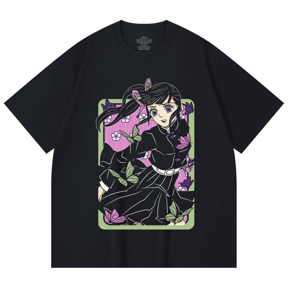 T-shirt Unisex in Cotone Pesante 230 g/m² 100% Cotone Stampa Kanao Demon Slayer V77
