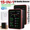 WiFi 15 In 1 Air Quality Monitor Co2 Meter Carbon Dioxide Detector PM2.5 PM1.0 TVOC HCHO Temperature Humidity Meter APP Control
