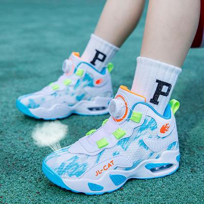 Kinderschuhe Mesh Atmungsaktive mittlere und große Kindersportbekleidung Basketballschuhe Jungen und Mädchen Schuhe