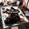 Samurai Warrior Carpet with Autumn Leaves and Epic Fantasy Style Suitable for Use As an Anti-slip for Living Room Bedroom Sofas