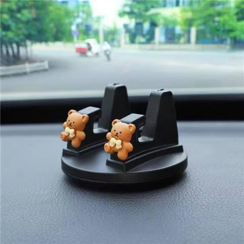 Universelle Auto Handyhalterung Frauen Cartoon Bär Auto Mittelkonsole Instrumentenrahmen Zubehör Innenraum