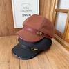 Hat Women's New Belt Buckle Octagonal Hat Literary Versatile Wide Brim Painter Hat Fashion Wool Beret