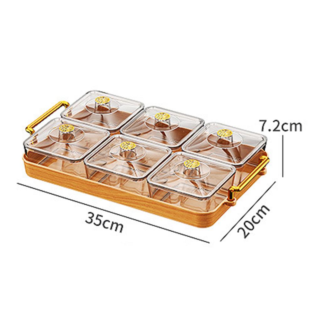 Divided Snack Serving Bowl Tray Candy Nut Container Dish Platter Dried Fruit Tray for Holiday Desktop Multifunctional