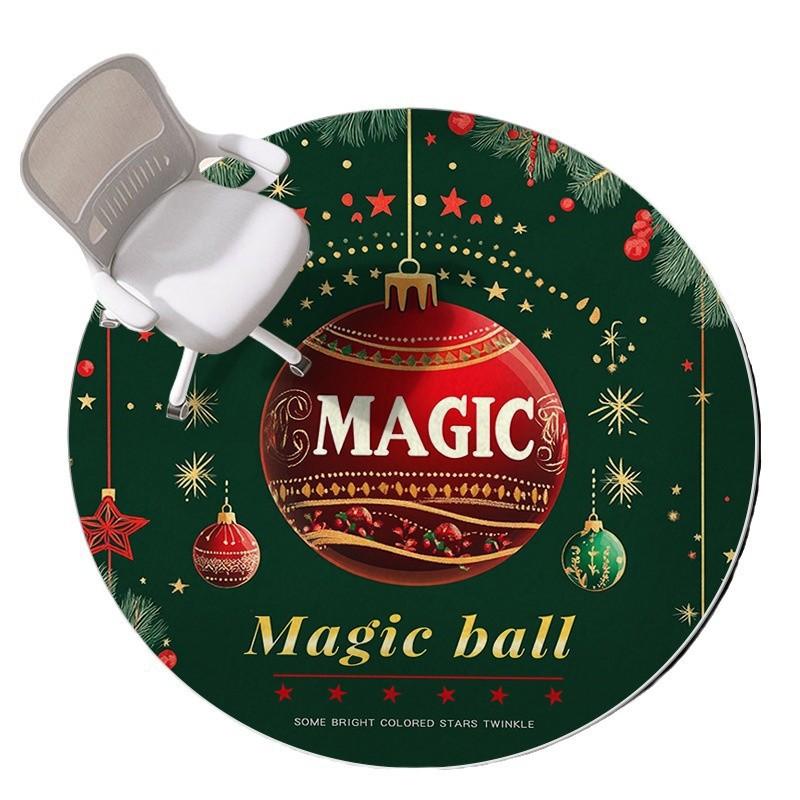Christmas Round Carpet Atmosphere Washable Dirt Resistant Full Spread Sofa Coffee Table Blanket Christmas Tree Festive Decoration Mat