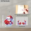 2D Flat Acrylic Christmas Red Flower Snowman Pendant Earrings Women's Christmas Jewelry Holiday Party Accessories