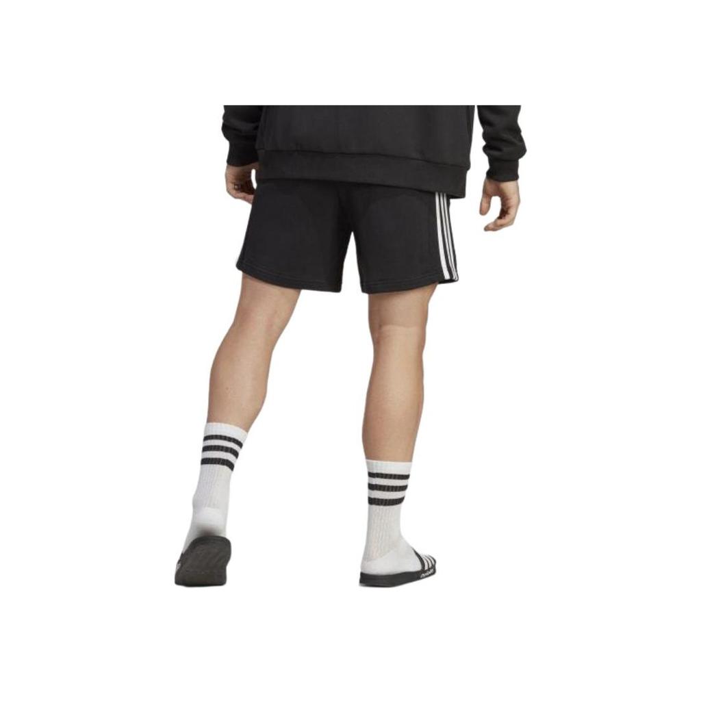 Adidas Pantaloni scurți, drepti, respirabili, cu logo brodat, cu talie elastică, cu dungi Negru IC9435