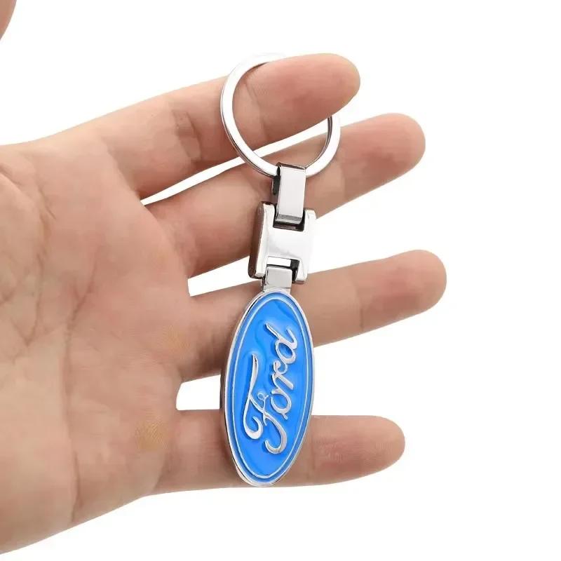 Neuer 2026 Autoaufkleber Metall Auto Schlüsselanhänger Kette Auto Logo Schlüsselanhänger für Ford S MAX Ranger Focus Fiesta Mondeo Kuga Mustang Escort KA