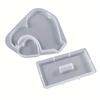 1set/2pcs DIY Heart-Shaped Resin Mold - Large Silicone Casting Kit for Romantic Home Decor & Special Occasions