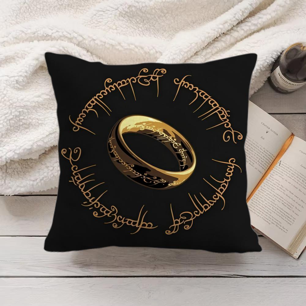 L-Lords Of The R-Rings Cushion Cover Soft Short Plush Pillow Cover Smooth Cozy Texture Aesthetic Cushion Case Home Decor