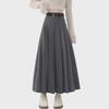 Women's Pleated Mid-Length Skirts - High Waist, Slimming, Elegant for Spring and Summer