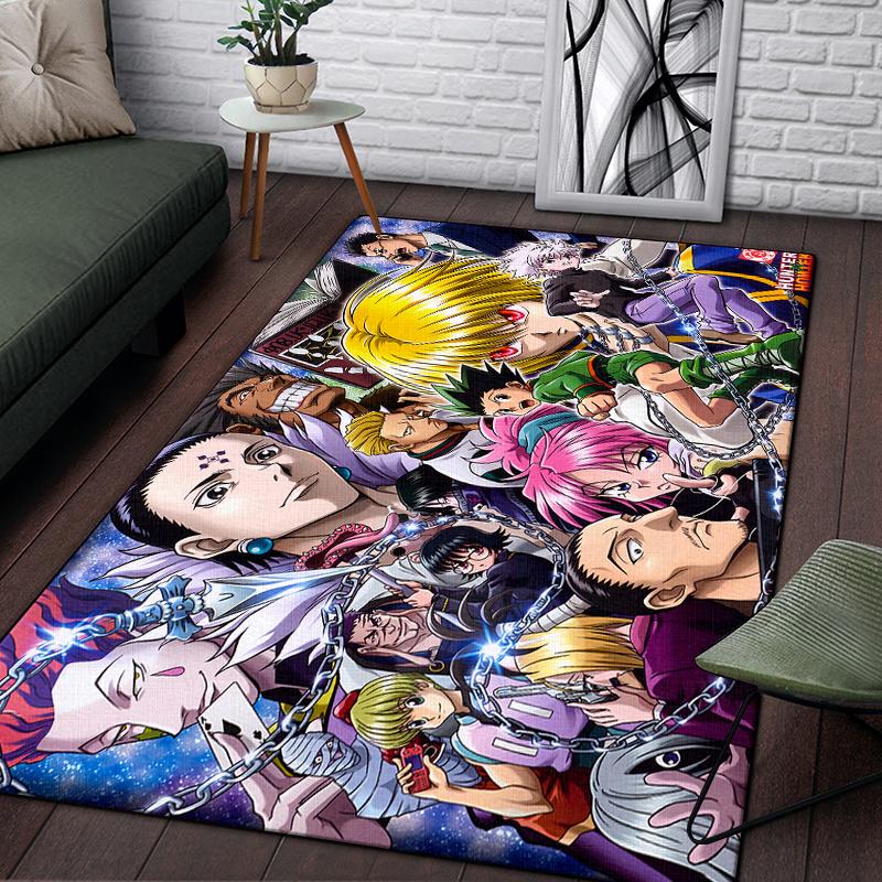 Hunter X Hunter Carpet for Living Room,Soft Flannel Rug for Bedroom ,Anti-Slip  BATHROOM Mat,  Baby Play Mat, Kitchen Mat
