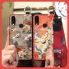Shockproof Wrist Strap Phone Case For UMIDIGI Power Elderly Lady Protective Soft Case Kickstand Chinese Style Lanyard