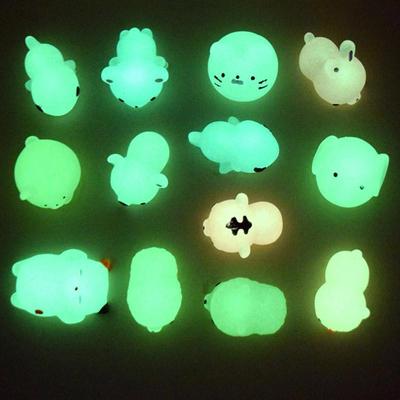 Luminous Mini Squishy Toys 50PCS Squishies Kawaii Animal Pattern Stress Relief Squeeze Toy for Kids Birthday Gifts