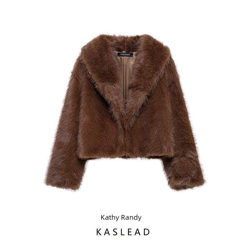 Kaslead New Arrival Women's Clothing Fashion Style Fashion Minimalist Short Fake Fur Coat 6318021