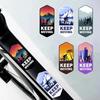 2 Stuks KEEP MOVING Mountainbike Stickers - Waterdichte Zeshoekige Frame Sticker