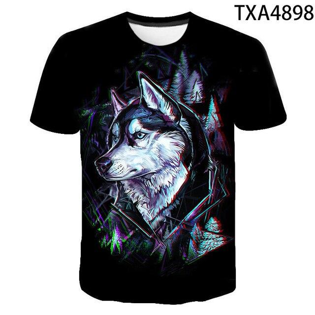 3D T Shirt Wolf New Summer Men Ladies Kids Casual Short Sleeves Fashion Print T Shirt Tops Boys Girls Kids Cool T Shirts