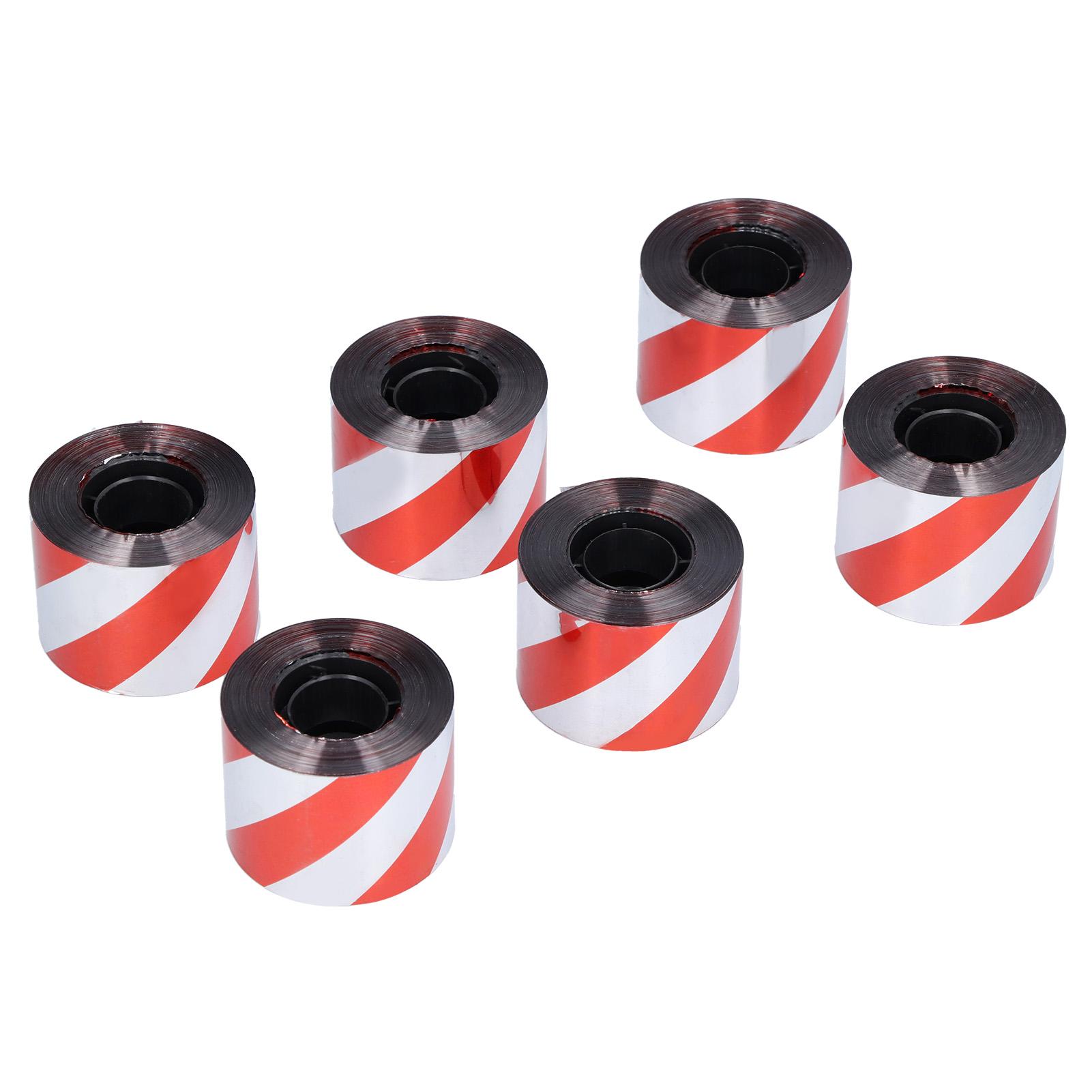 

6PCS Bird Deterrent Reflective Scare Tape Bird Repellent Ribbon for Garden Supplies DualSided Silver Red