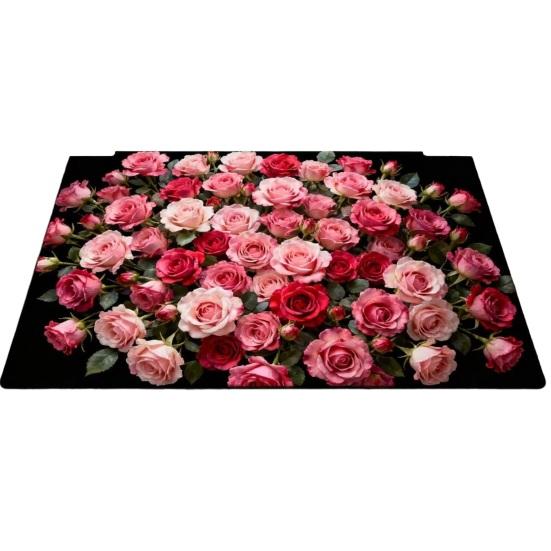 

Килимок для ванної кімнати з трояндами, супервбираючий діатомітовий килимок для ванної, нековзний килимок для дверей, квітковий килимок для підлоги для кухні, входу, душу, ванни 40x60cm C