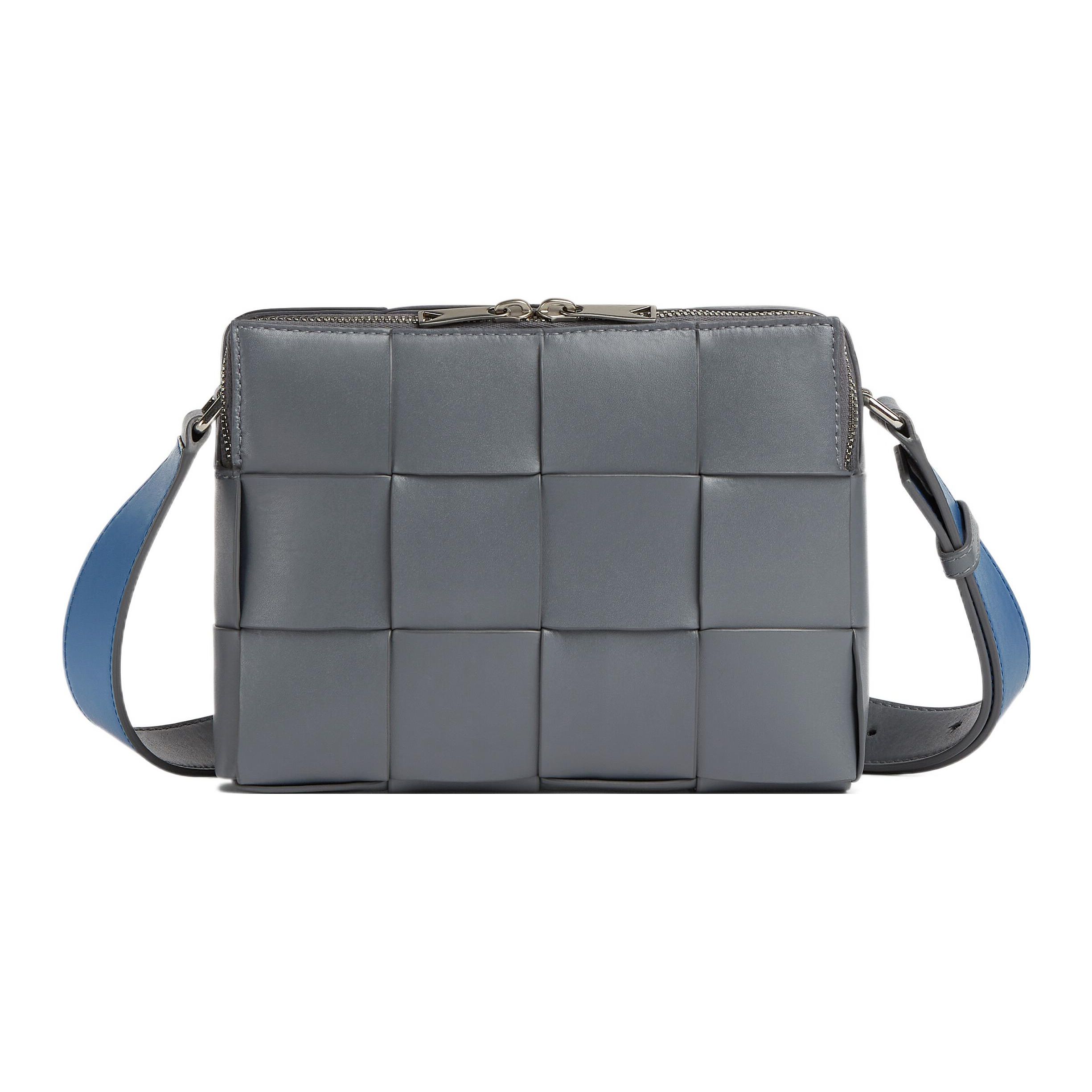 

Bottega Veneta Cassette Series 12-Grid Intreccio Woven Zipper Leather Camera Bag Crossbody Shoulder Bag Small Men bags 730027V29E01292 Basic Set (Bag+Dust Bag)