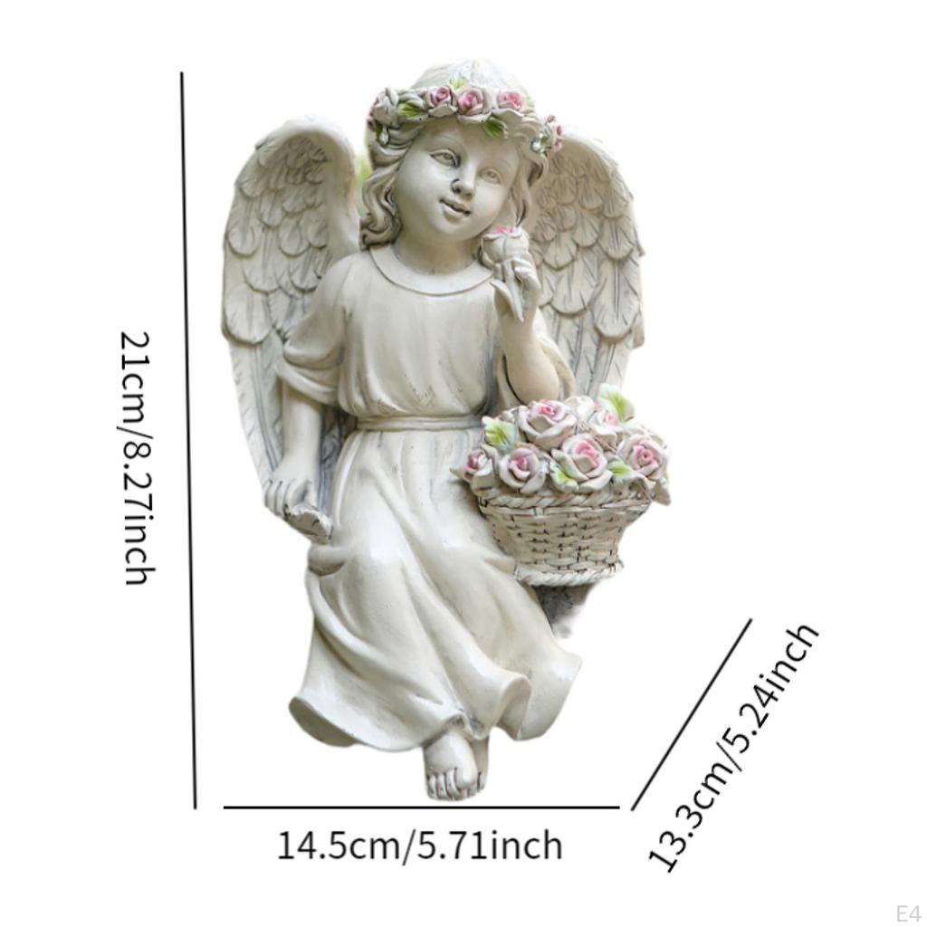 Englestatue Solcellelampe Figur til Hage