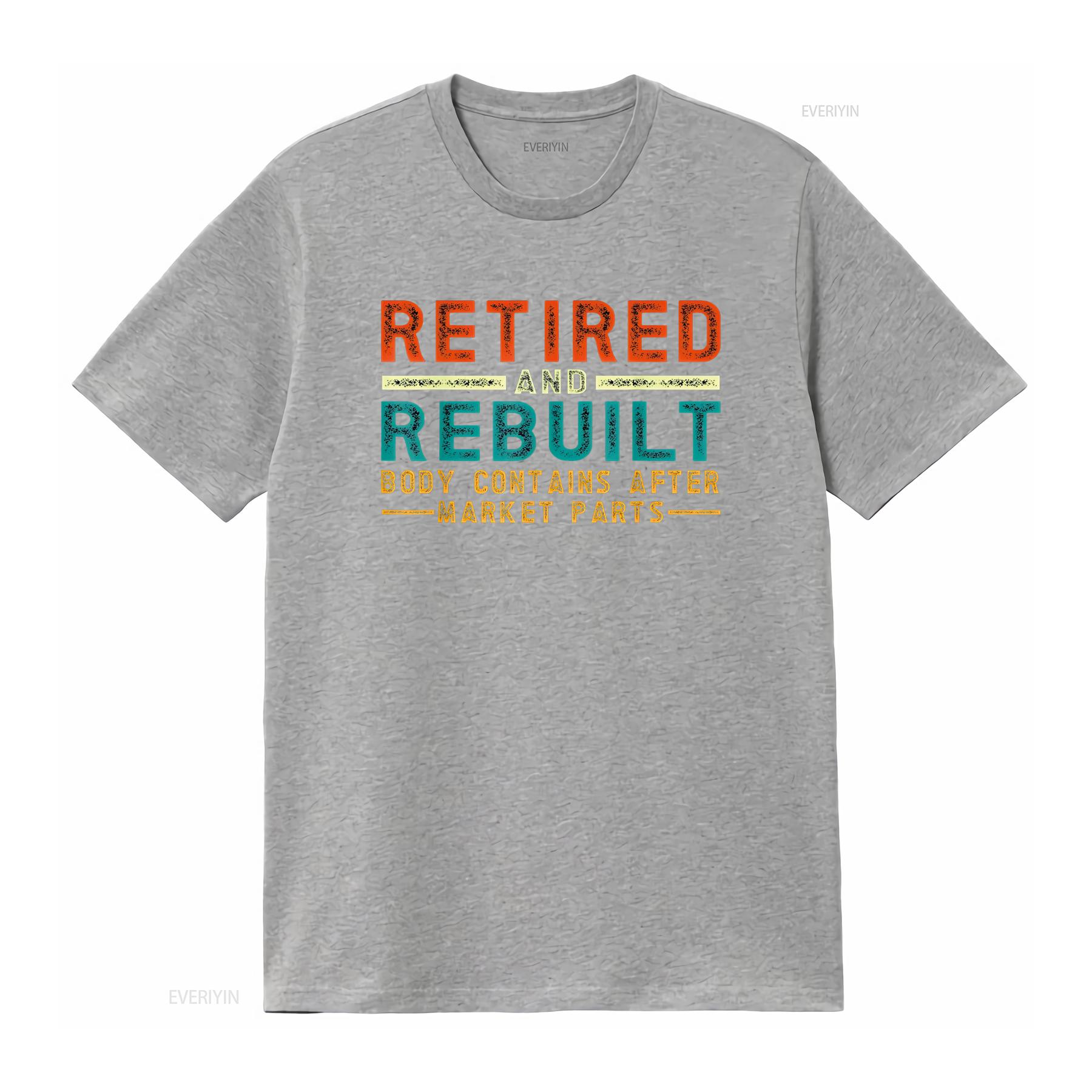 Retired And Rebuilt Body Contains Aftermarket Parts Titanium T Shirt vintage Washed graphic Stylish Versatile Breathable Unisex S