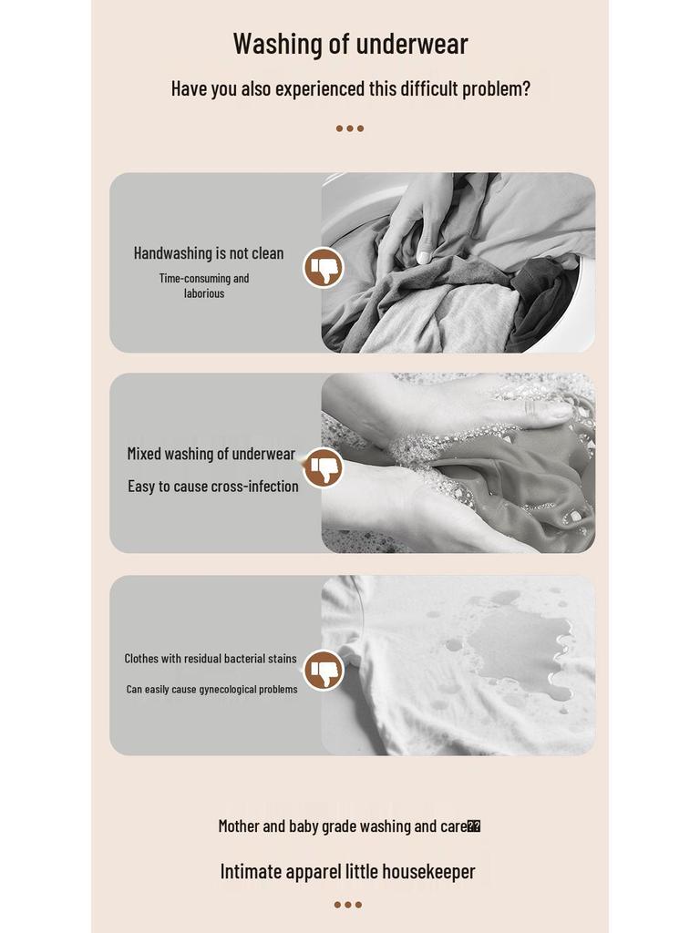 Lazy Person 2L Mini Washing Machine for Underwear and Socks - Fully Automatic and Portable